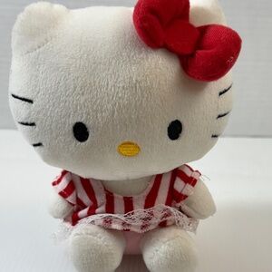 Hello Kitty Sanrio Dear Daniel 2015 Valentine's Day Plush 7" Toy Striped Dress